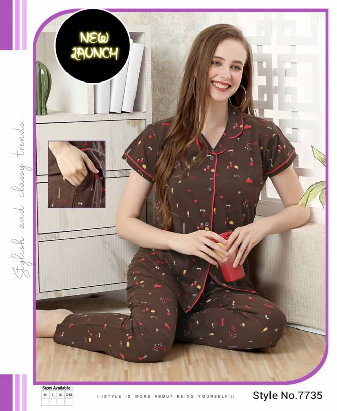 Summer Special Collar Ns Vol B506 Hosiery Cotton Night Suits
